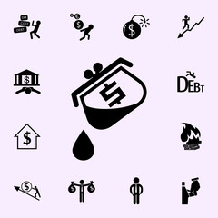 oil expenses from dollar purse icon. Profit icons universal set for web and mobile