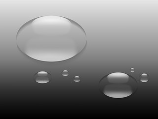 Transparent water drop vector illustration