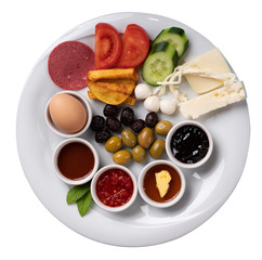 Fototapeta na wymiar Classic Turkish Traditional Breakfast Plate