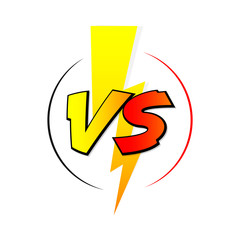 Versus logo design template, vs icon, vector illustration