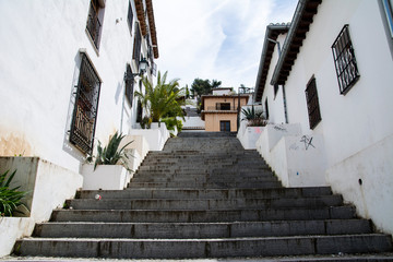 階段のある街並み
