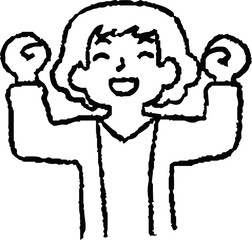 Monochrome Analog-style illustrations of women emotional expression