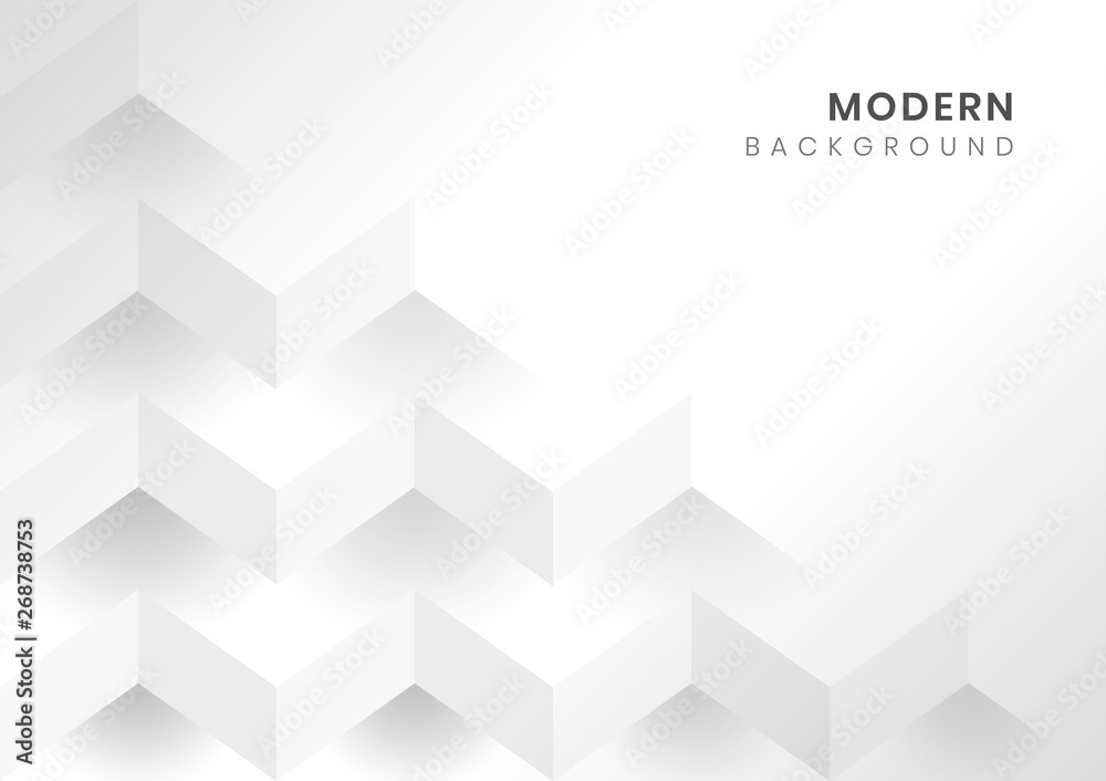 Poster White 3D geometric modern background