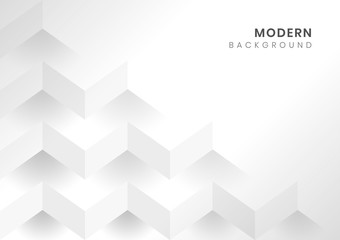White 3D geometric modern background