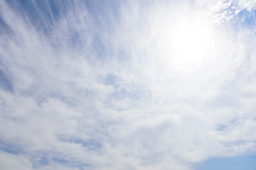The nature of blue sky with cloud in the morning.