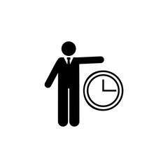 Time, businessman, job icon. Element of businessman icon. Premium quality graphic design icon. Signs and symbols collection icon for websites, web design, mobile app