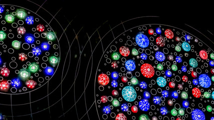 江戸切子のライトアップ