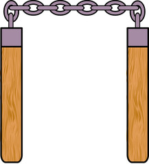 Nunchaku Japanese Ninja weapon