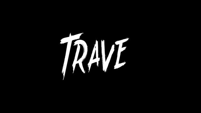 Travel - Handwritten Write On Effect. Delivered in ProRes 4444 for transparent background. alternative set blend mode to Add to remove the black background.