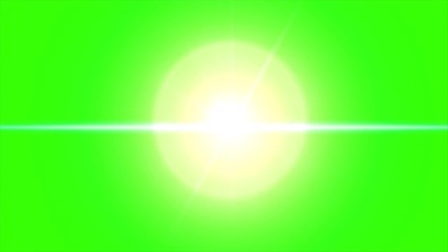 Lens Flare Explosion Green Screen Animation