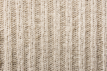 Close up of woolen knitted texture
