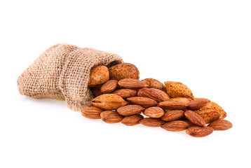Almond isolated on white background