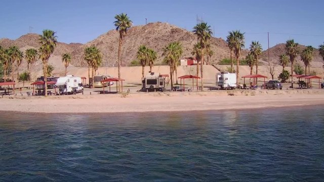 Campgrounds And Campers On Bank Of Colorado River- Laughlin NV
