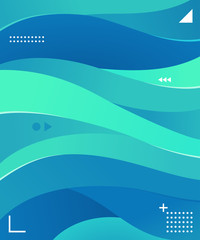 colorful wave vector graphic element