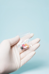 traditional doctor is checking herbal medicine and traditional medicine.