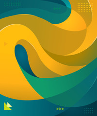 colorful wave vector graphic element