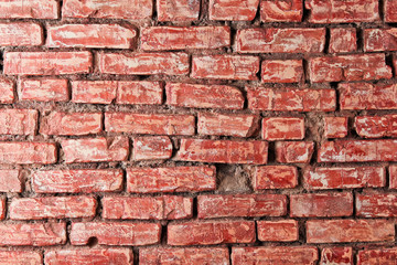 Red brick wall background