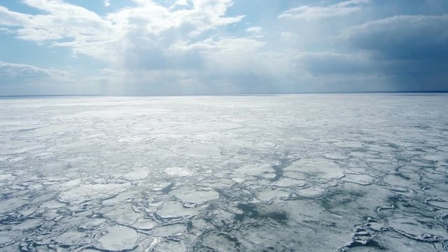Cracked Ice from drone view.