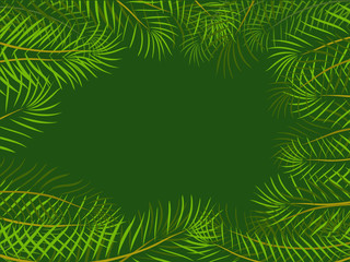 tropical jungle with leaves background 