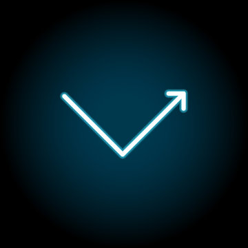 arrow, rebound neon icon. Simple thin line, outline vector of Arrow icons for UI and UX, website or mobile application