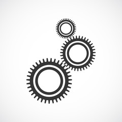 gear  vector Icon flat design