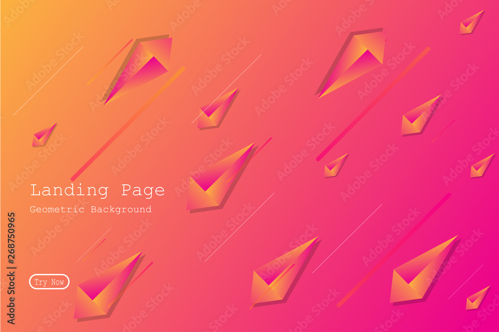 Canvas Prints colorful geometric background with gradient motion shapes composition. eps10