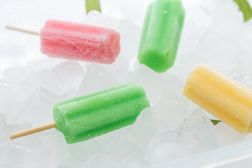 A delicious ice cream on ice