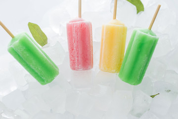 A delicious ice cream on ice