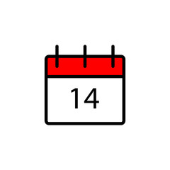February 14 calendar sign
