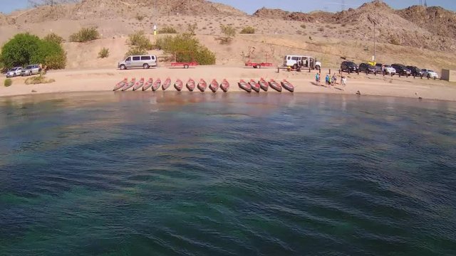 Canoes On Bank Of Colorado River- Lauglin NV