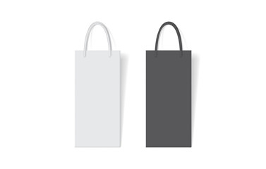 paper bag for alcohol on white background mock up