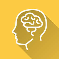 Brain - vector icon for graphic and web design.