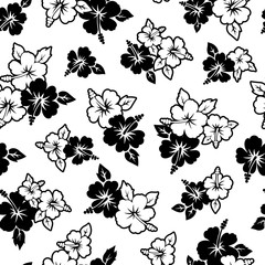A flower pattern illustration of the Hibiscus.