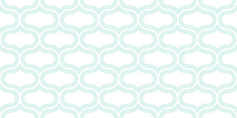 Line geometric abstract pattern seamless green line on white background.