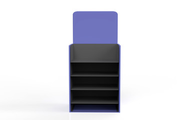 phone accessory display stand, retail display stand with hook for product , display stands isolated on white background. 3d illustration