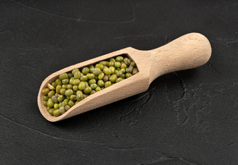 Mung beans in scoop