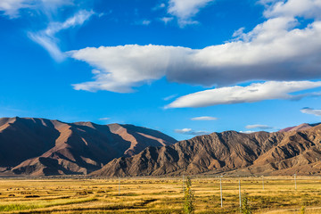 field in Himalaya mountains of Tibet