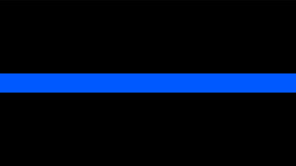 Thin blue line flag - a sign to honor and respect police, army and military officers © o_a