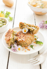 Vegane Vegan Bratlinge Gemüsebratlinge Bratling Wildkräuter