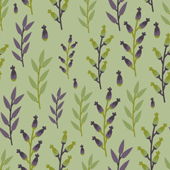 seamless pattern with simple flowers