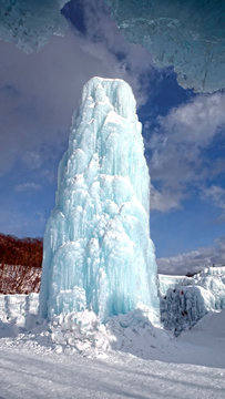 Ice sculpture at Shikotsu Toya National Park, Japan.