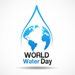 world water day march 22, save water concept vector