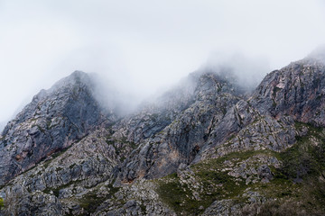 The Sentinels mountain range on the Gordon River Road in Tasmania.