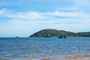 Traditional fisherman and equipment beside a beach