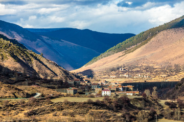 grassland with mountains in Sichuan China