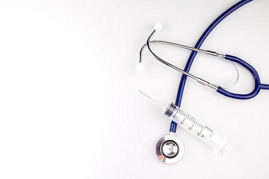 stethoscope with syringe