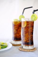 cold summer alcoholic drinks background