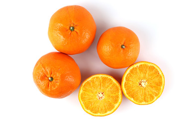 Sweet orange  on white background.