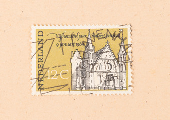 THE NETHERLANDS 1964: A stamp printed in the Netherlands shows 500 years of politics in the Netherlands, circa 1964