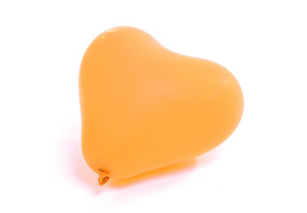 Orange baloon heart